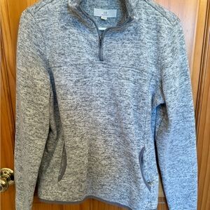 Thread & Supply Heathered Gray Women's Quarter-Zip Sweater